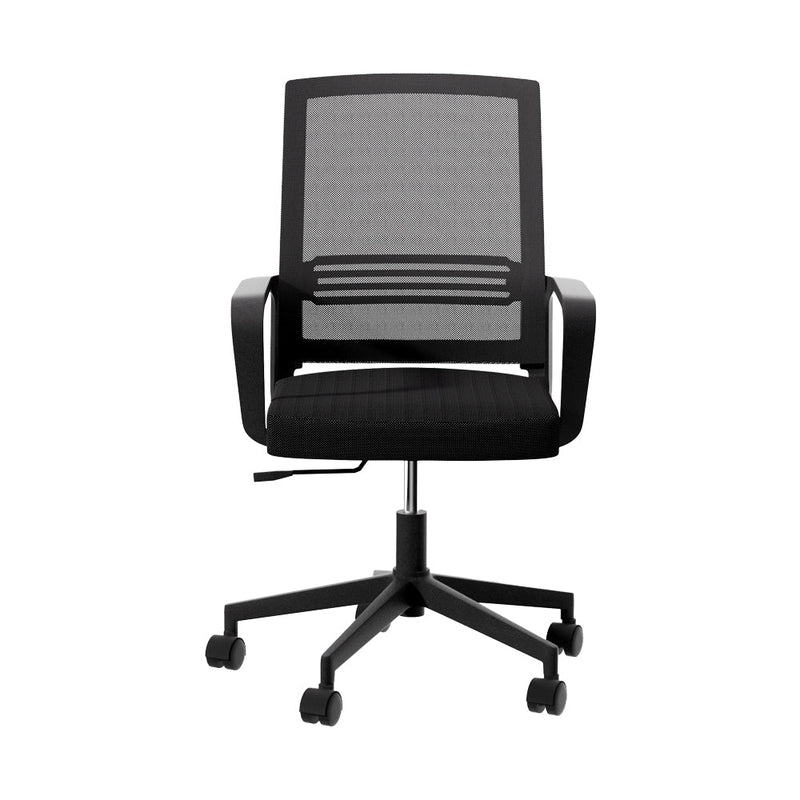 Mid Back Mesh Office Chair Black - Furniture > Office - Rivercity House & Home Co. (ABN 18 642 972 209) - Affordable Modern Furniture Australia
