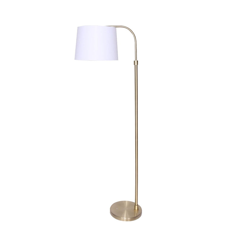 Metal Floor Lamp Brass Finish Adjustable Height - Home & Garden > Lighting - Rivercity House & Home Co. (ABN 18 642 972 209) - Affordable Modern Furniture Australia