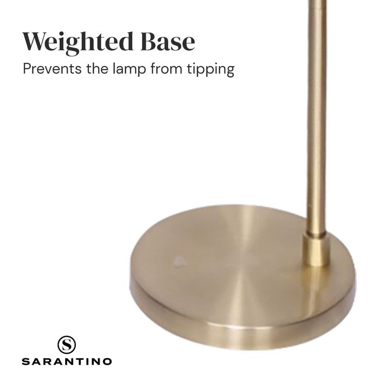 Metal Floor Lamp Brass Finish Adjustable Height - Home & Garden > Lighting - Rivercity House & Home Co. (ABN 18 642 972 209) - Affordable Modern Furniture Australia