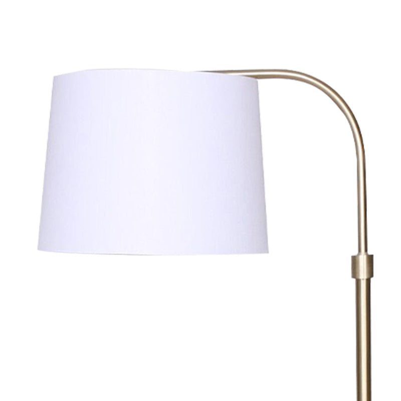 Metal Floor Lamp Brass Finish Adjustable Height - Home & Garden > Lighting - Rivercity House & Home Co. (ABN 18 642 972 209) - Affordable Modern Furniture Australia