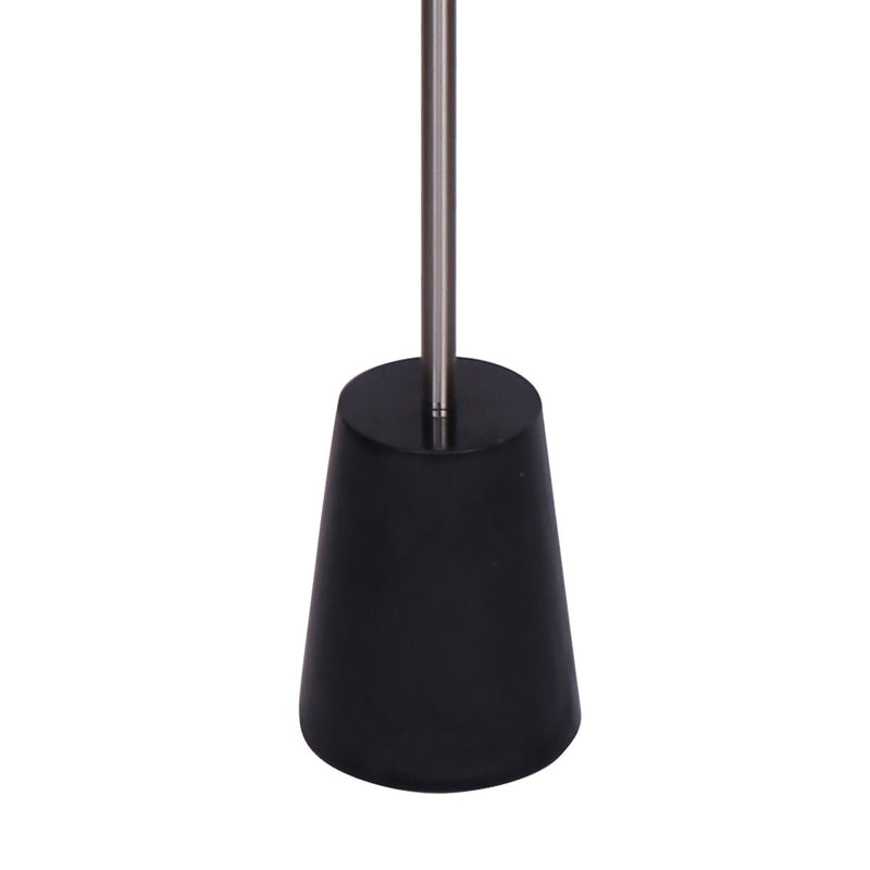 Metal Floor Lamp Nickel Finish with Black Marble Base - Home & Garden > Lighting - Rivercity House & Home Co. (ABN 18 642 972 209) - Affordable Modern Furniture Australia