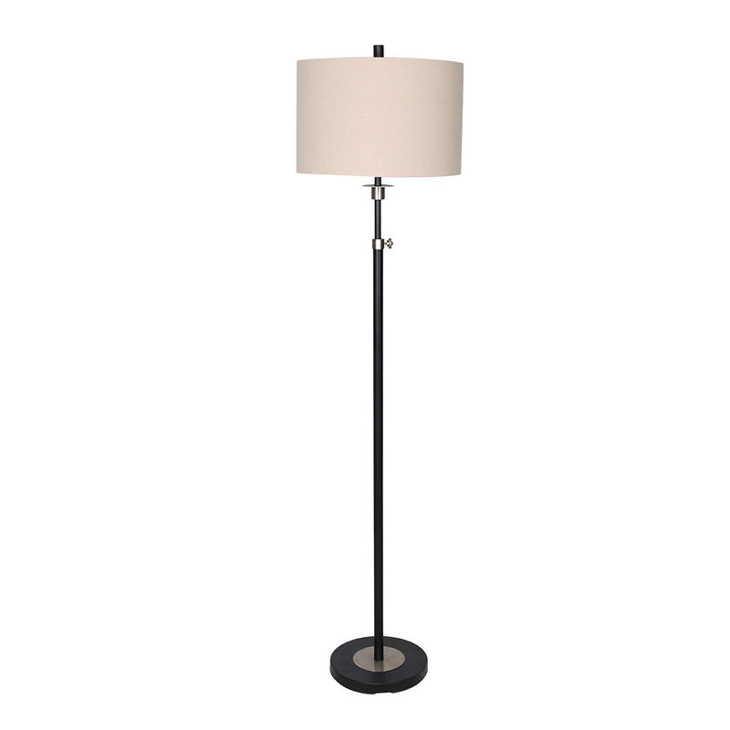 Metal Floor Lamp with Cream Drum Shade - Home & Garden > Lighting - Rivercity House & Home Co. (ABN 18 642 972 209) - Affordable Modern Furniture Australia