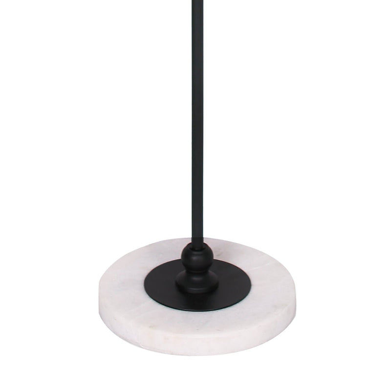 Metal Floor Lamp with Marble Base & Off-White Shade - Home & Garden > Lighting - Rivercity House & Home Co. (ABN 18 642 972 209) - Affordable Modern Furniture Australia