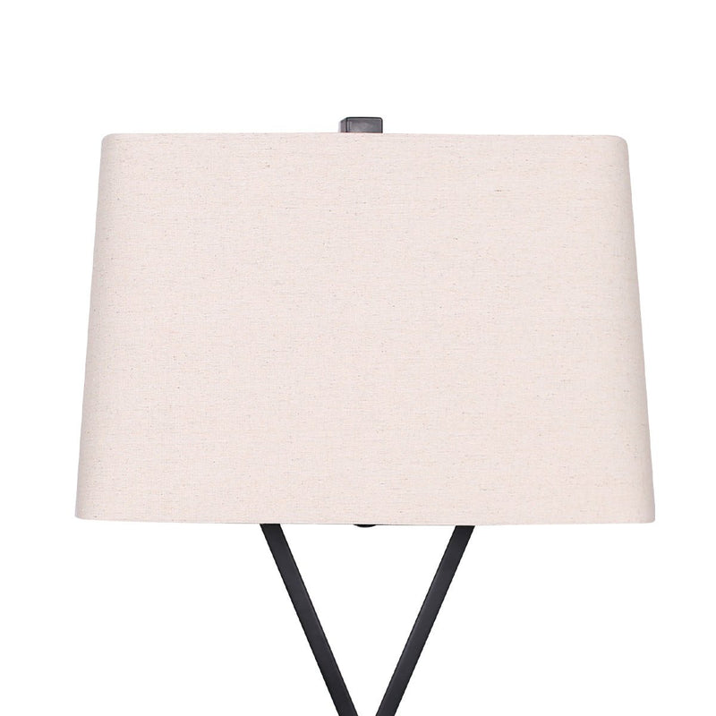 Metal Table Lamp Pair Rectangular Shade X Stand - Home & Garden > Lighting - Rivercity House & Home Co. (ABN 18 642 972 209) - Affordable Modern Furniture Australia