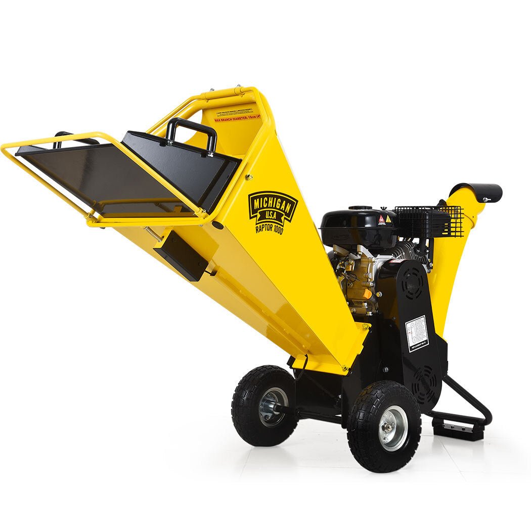 MICHIGAN 8HP Petrol Wood Chipper Portable Garden Shredder Mulcher Machine - Home & Garden > Garden Tools - Rivercity House & Home Co. (ABN 18 642 972 209) - Affordable Modern Furniture Australia