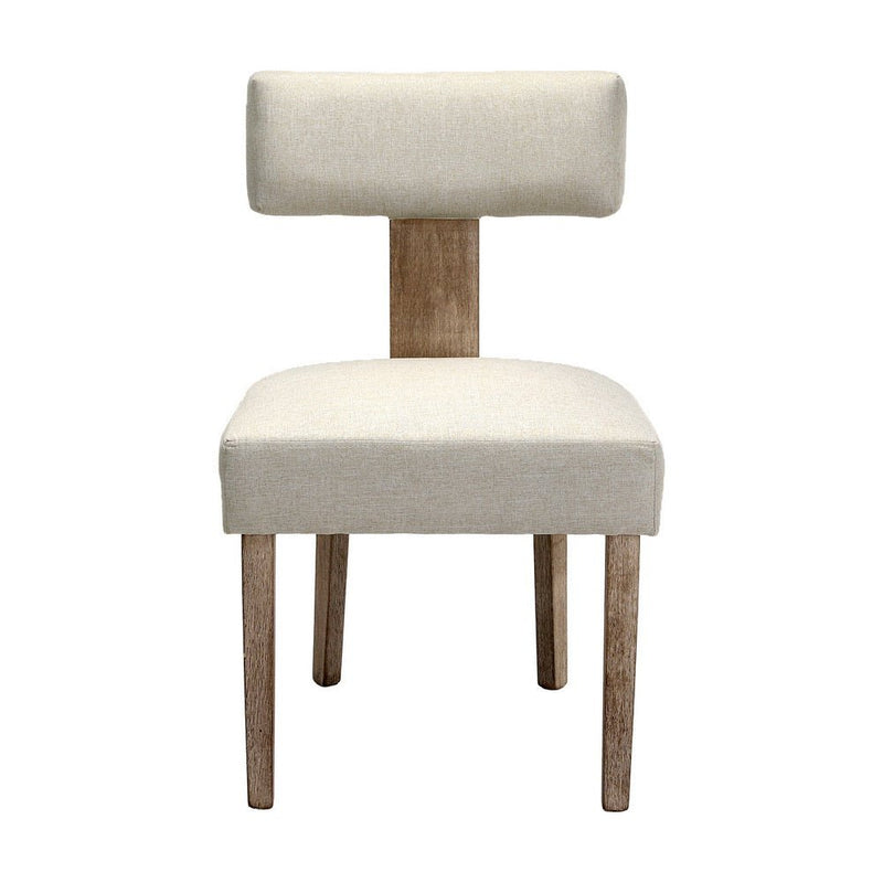 Milford Dining Chairs Beige Fabric Set of 2 - Furniture > Bar Stools & Chairs - Rivercity House & Home Co. (ABN 18 642 972 209) - Affordable Modern Furniture Australia