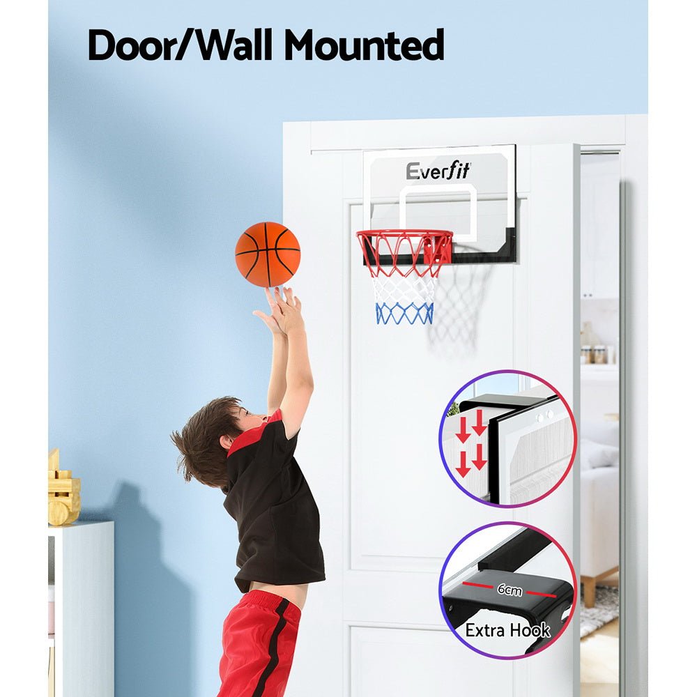 Mini Basketball Hoop Door Wall Mounted Kids Sport Backboard Indoor Black - Sports & Fitness > Basketball & Accessories - Rivercity House & Home Co. (ABN 18 642 972 209) - Affordable Modern Furniture Australia