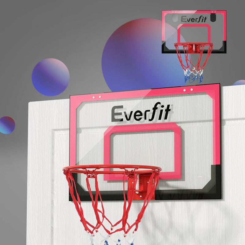 Mini Basketball Hoop Door Wall Mounted Kids Sports Backboard Indoor Red - Sports & Fitness > Basketball & Accessories - Rivercity House & Home Co. (ABN 18 642 972 209) - Affordable Modern Furniture Australia