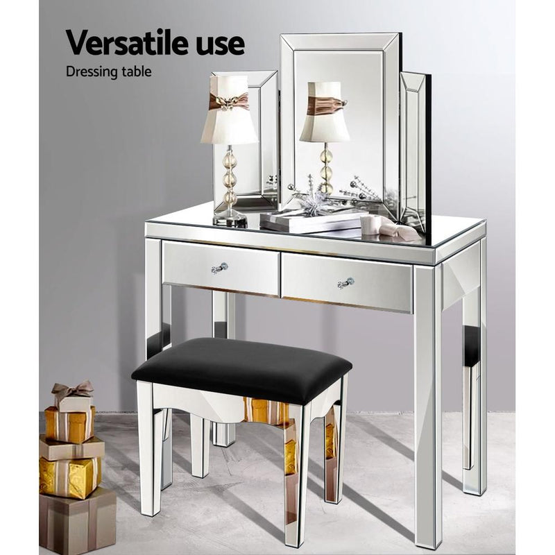 Mirrored Furniture Dressing Console Hallway Hall Table Sidebaord Drawers - Rivercity House & Home Co. (ABN 18 642 972 209) - Affordable Modern Furniture Australia