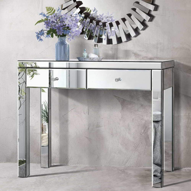 Mirrored Furniture Dressing Console Hallway Hall Table Sidebaord Drawers - Rivercity House & Home Co. (ABN 18 642 972 209) - Affordable Modern Furniture Australia