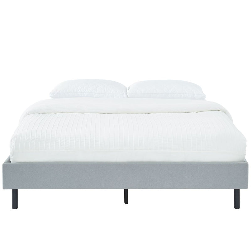 Modern Minimalist Stone Grey Bed Base Frame King - Furniture > Bedroom - Rivercity House And Home Co.