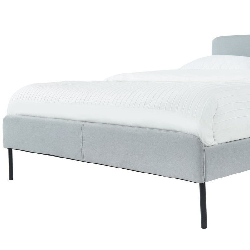 Modern Minimalist Stone Grey Bed frame with Curved Headboard Queen - Furniture > Bedroom - Rivercity House And Home Co.