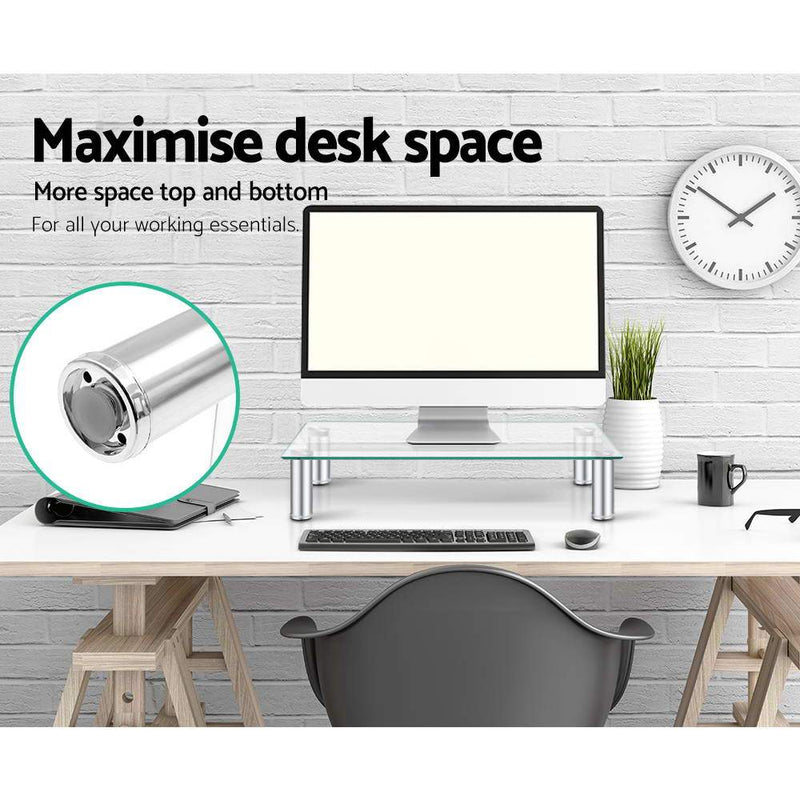 Monitor Stand Desktop Riser - Rivercity House & Home Co. (ABN 18 642 972 209) - Affordable Modern Furniture Australia