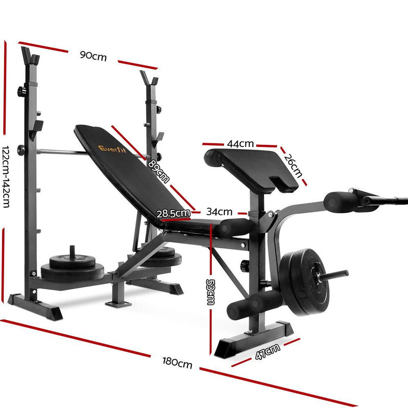 Multi-Station Weight Bench Press 58KG - Sports & Fitness > Fitness Accessories - Rivercity House & Home Co. (ABN 18 642 972 209) - Affordable Modern Furniture Australia