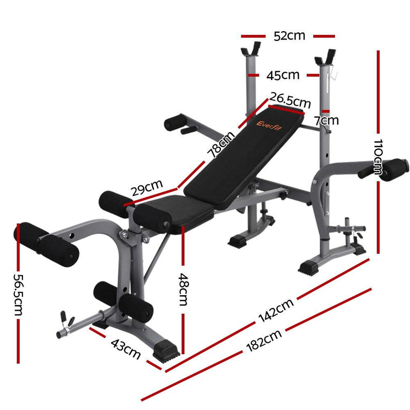 Multi Station Weight Bench Press Black - Rivercity House & Home Co. (ABN 18 642 972 209) - Affordable Modern Furniture Australia