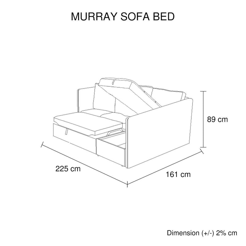 Murray Corner Sofa Bed (Grey) - Furniture > Living Room - Rivercity House & Home Co. (ABN 18 642 972 209) - Affordable Modern Furniture Australia