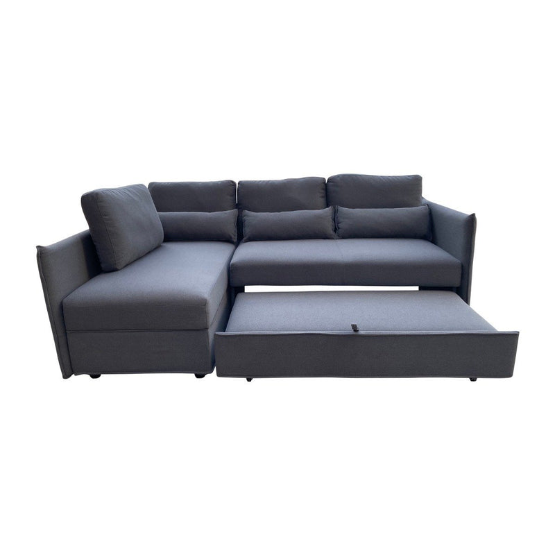 Murray Corner Sofa Bed (Grey) - Furniture > Living Room - Rivercity House & Home Co. (ABN 18 642 972 209) - Affordable Modern Furniture Australia