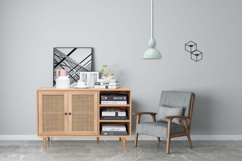 Rattan Buffet Sideboard Storage Cabinet Hallway Table 2 Doors 3 Shelves - Furniture > Living Room - Rivercity House & Home Co. (ABN 18 642 972 209) - Affordable Modern Furniture Australia