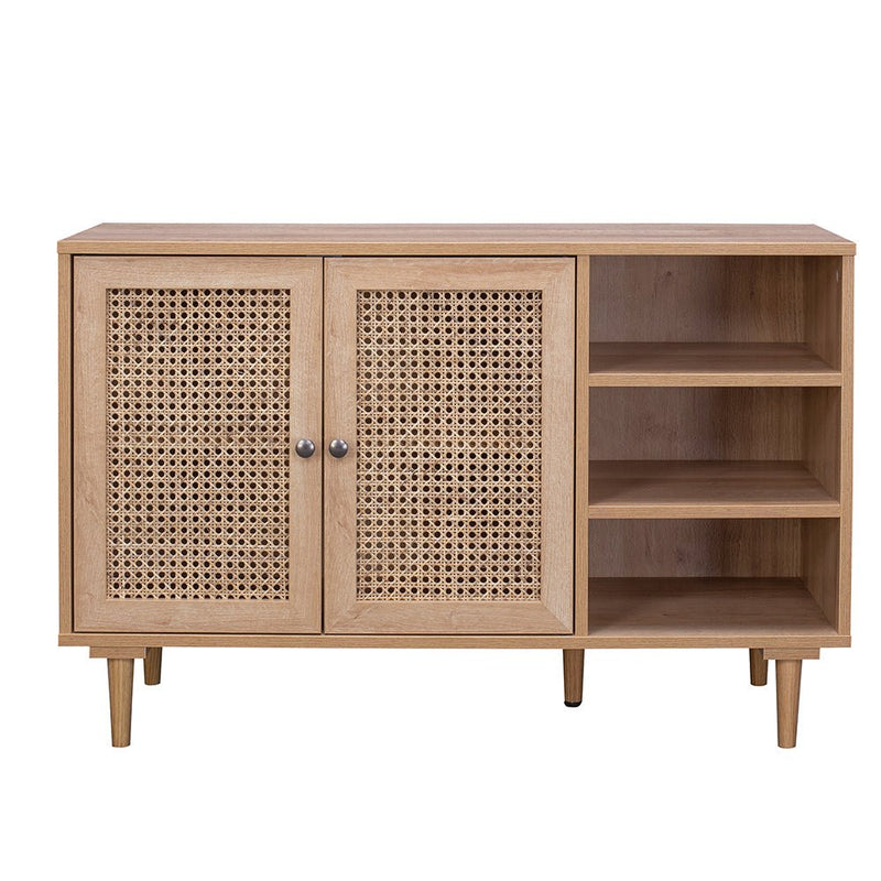 Rattan Buffet Sideboard Storage Cabinet Hallway Table 2 Doors 3 Shelves - Furniture > Living Room - Rivercity House & Home Co. (ABN 18 642 972 209) - Affordable Modern Furniture Australia