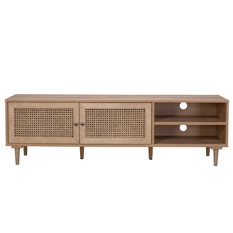 Rattan TV Stand Entertainment Unit With 2 Doors & Shelves - Furniture > Living Room - Rivercity House & Home Co. (ABN 18 642 972 209) - Affordable Modern Furniture Australia