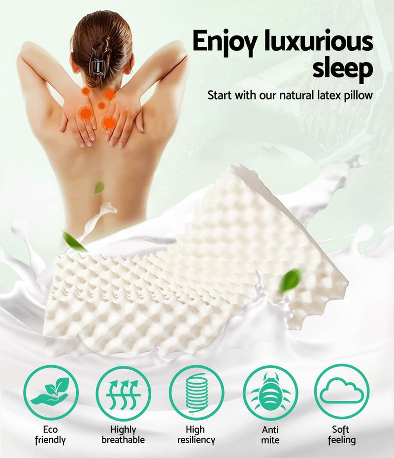 Natural Latex Pillow - Rivercity House & Home Co. (ABN 18 642 972 209) - Affordable Modern Furniture Australia