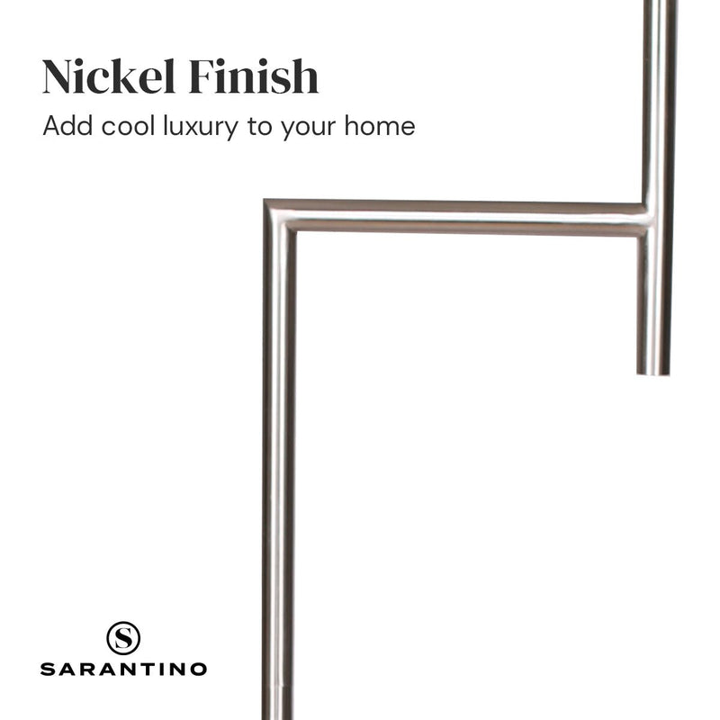 Nickel Metal Arc Floor Lamp - Home & Garden > Lighting - Rivercity House & Home Co. (ABN 18 642 972 209) - Affordable Modern Furniture Australia