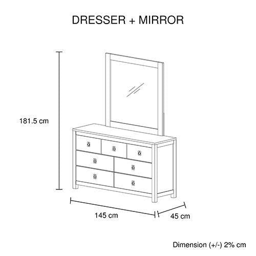 Noe Dresser With Mirror - Rivercity House & Home Co. (ABN 18 642 972 209) - Affordable Modern Furniture Australia