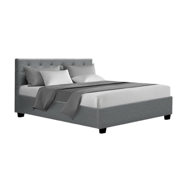 Noosa Storage Double Bed Frame Grey - Furniture > Bedroom - Rivercity House & Home Co. (ABN 18 642 972 209) - Affordable Modern Furniture Australia