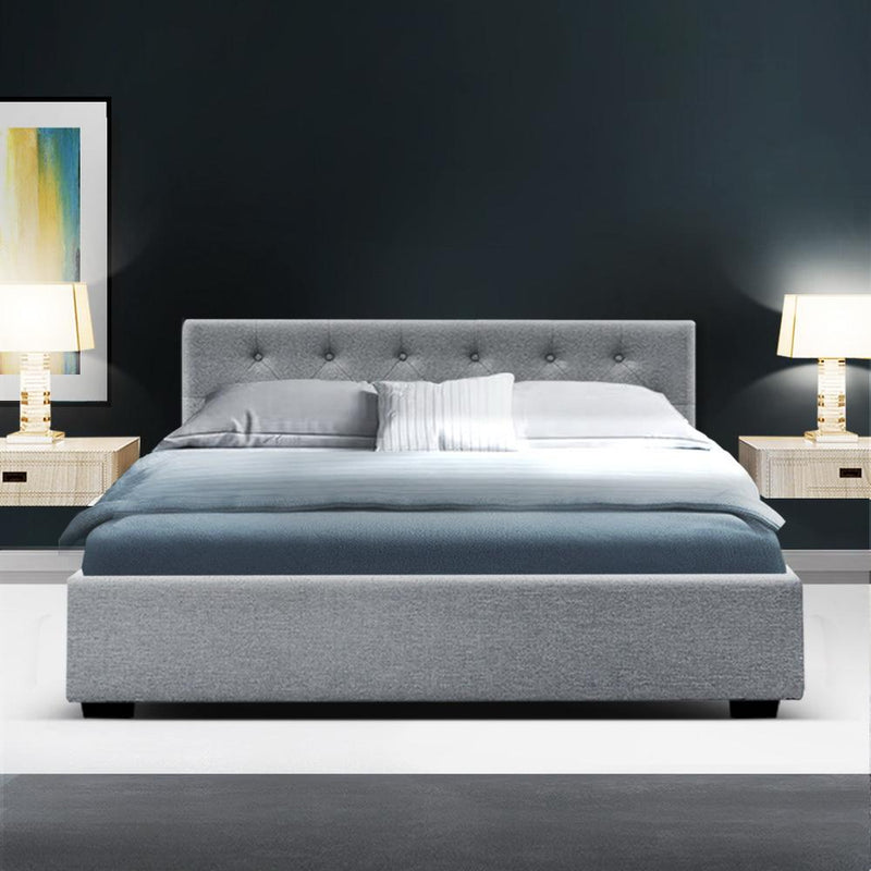 Noosa Storage Double Bed Frame Grey - Furniture > Bedroom - Rivercity House & Home Co. (ABN 18 642 972 209) - Affordable Modern Furniture Australia