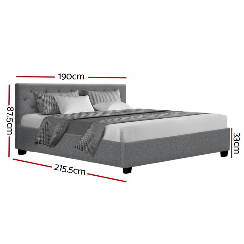 Noosa Storage King Bed Frame Grey - Furniture > Bedroom - Rivercity House & Home Co. (ABN 18 642 972 209) - Affordable Modern Furniture Australia