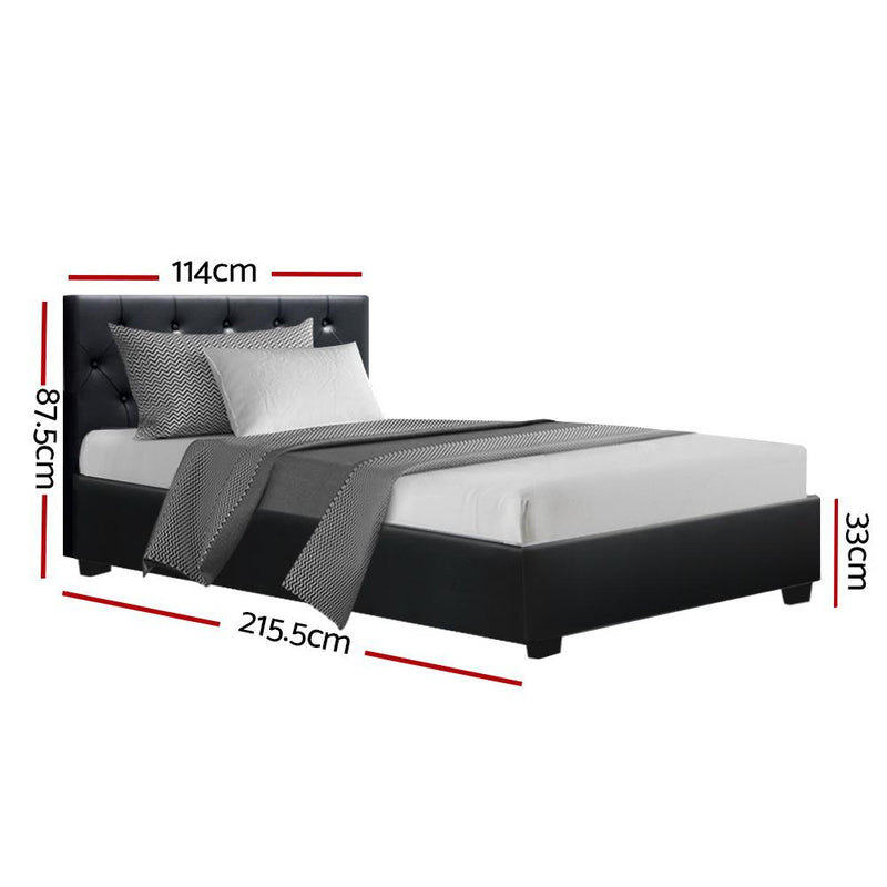 Noosa Storage King Single Bed Frame Black - Furniture > Bedroom - Rivercity House & Home Co. (ABN 18 642 972 209) - Affordable Modern Furniture Australia