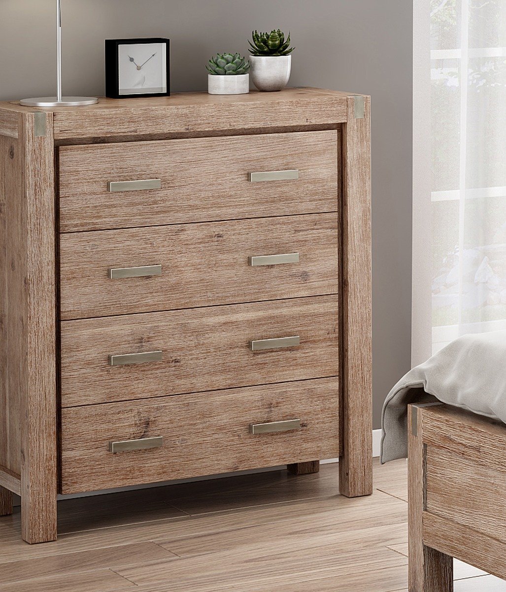 Nowra 4 Drawer Tallboy - Rivercity House & Home Co. (ABN 18 642 972 209) - Affordable Modern Furniture Australia