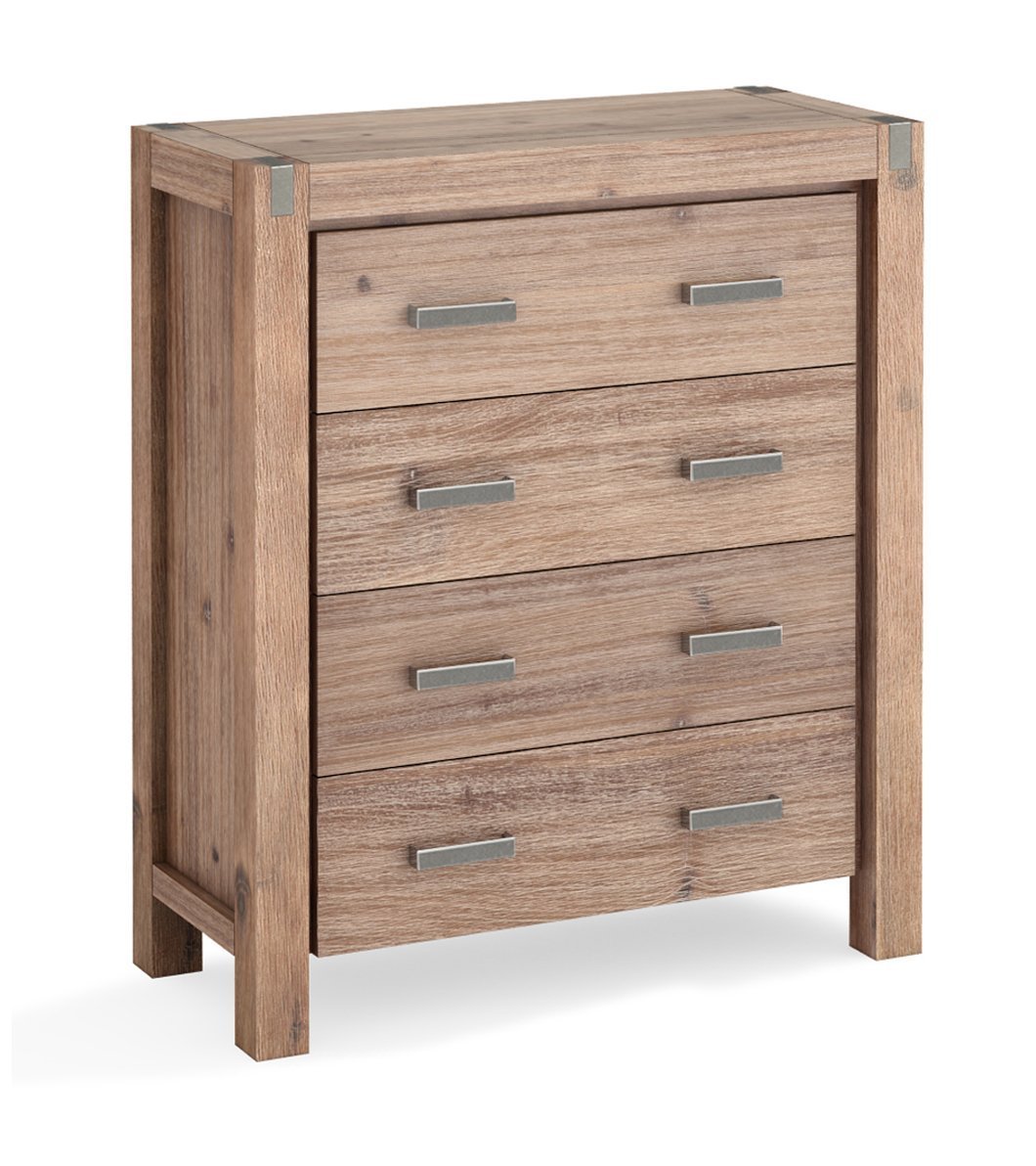 Nowra 4 Drawer Tallboy - Rivercity House & Home Co. (ABN 18 642 972 209) - Affordable Modern Furniture Australia