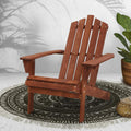 Outdoor Adirondack Style Chair (Brown)