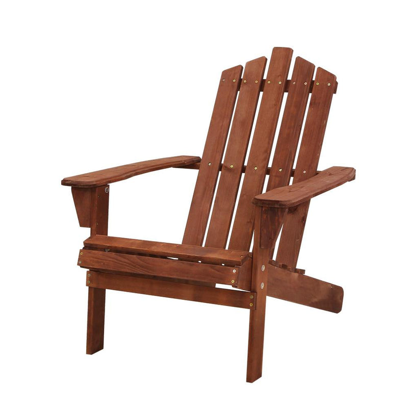 Outdoor Adirondack Style Chair (Brown) - Furniture - Rivercity House & Home Co. (ABN 18 642 972 209) - Affordable Modern Furniture Australia