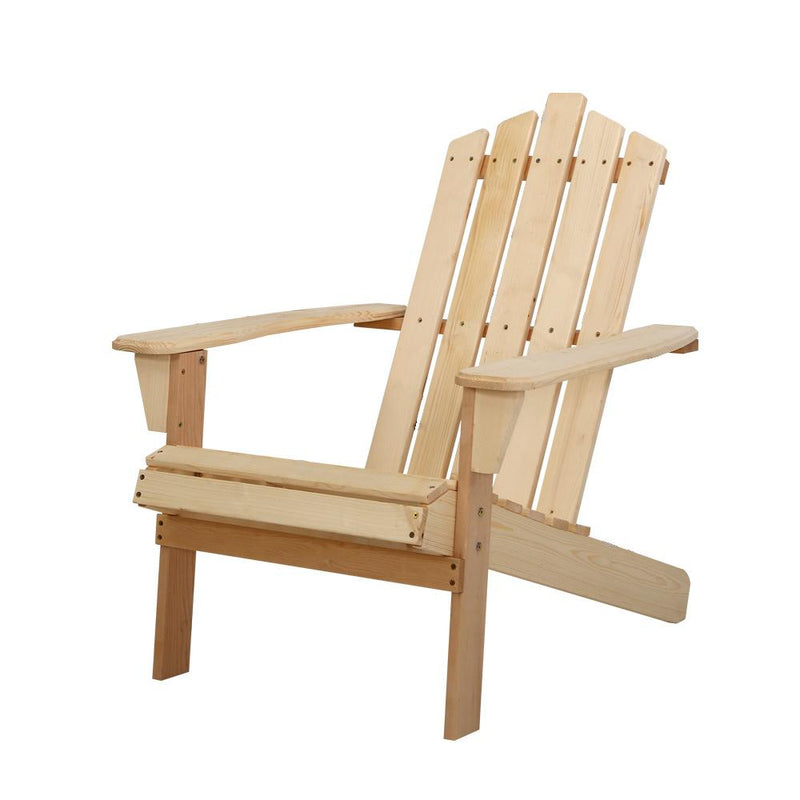 Outdoor Adirondack Style Chair (Light Wood) - Furniture - Rivercity House And Home Co.