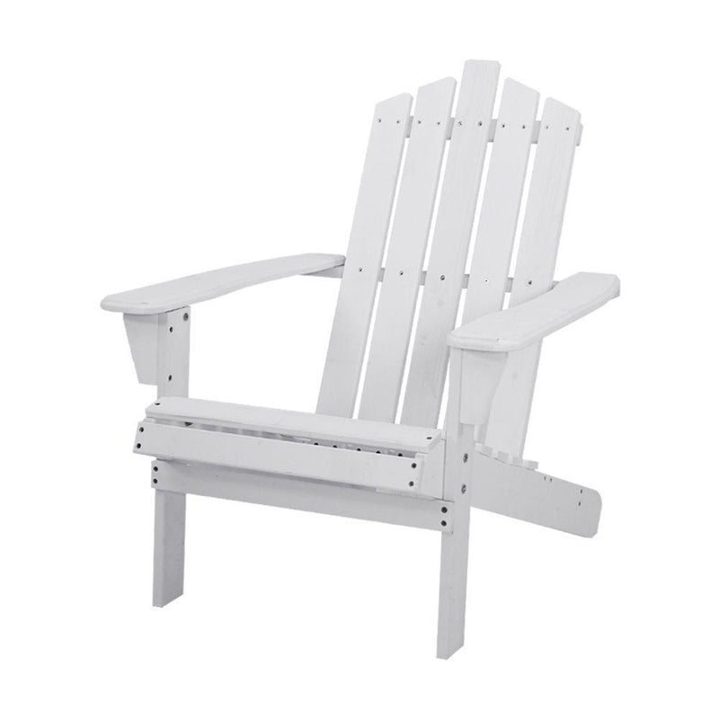 Outdoor Adirondack Style Chair (White) - Furniture - Rivercity House & Home Co. (ABN 18 642 972 209) - Affordable Modern Furniture Australia
