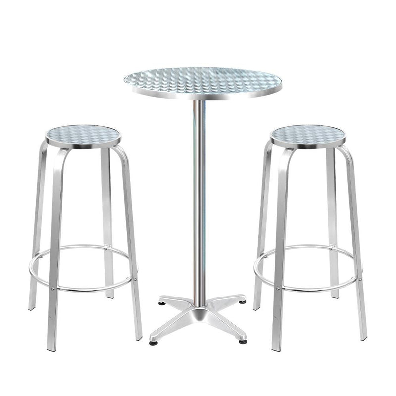 Outdoor Aluminium Bistro Set Bar Table & Stools - Brand - Rivercity House & Home Co. (ABN 18 642 972 209) - Affordable Modern Furniture Australia