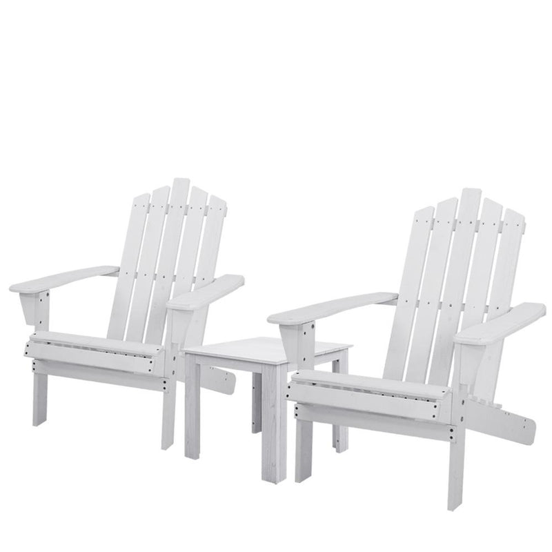 Outdoor Beach Style Lounges & Table Set (White) - Brand - Rivercity House & Home Co. (ABN 18 642 972 209) - Affordable Modern Furniture Australia