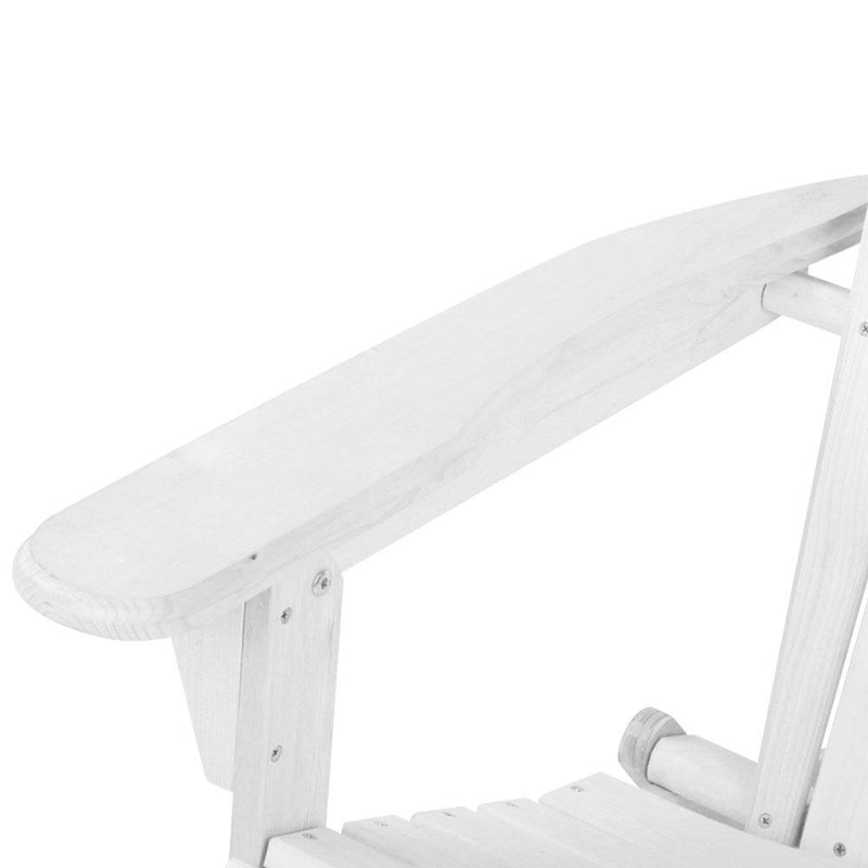 Outdoor Adirondack Style Chair (White) - Rivercity House & Home Co. (ABN 18 642 972 209) - Affordable Modern Furniture Australia