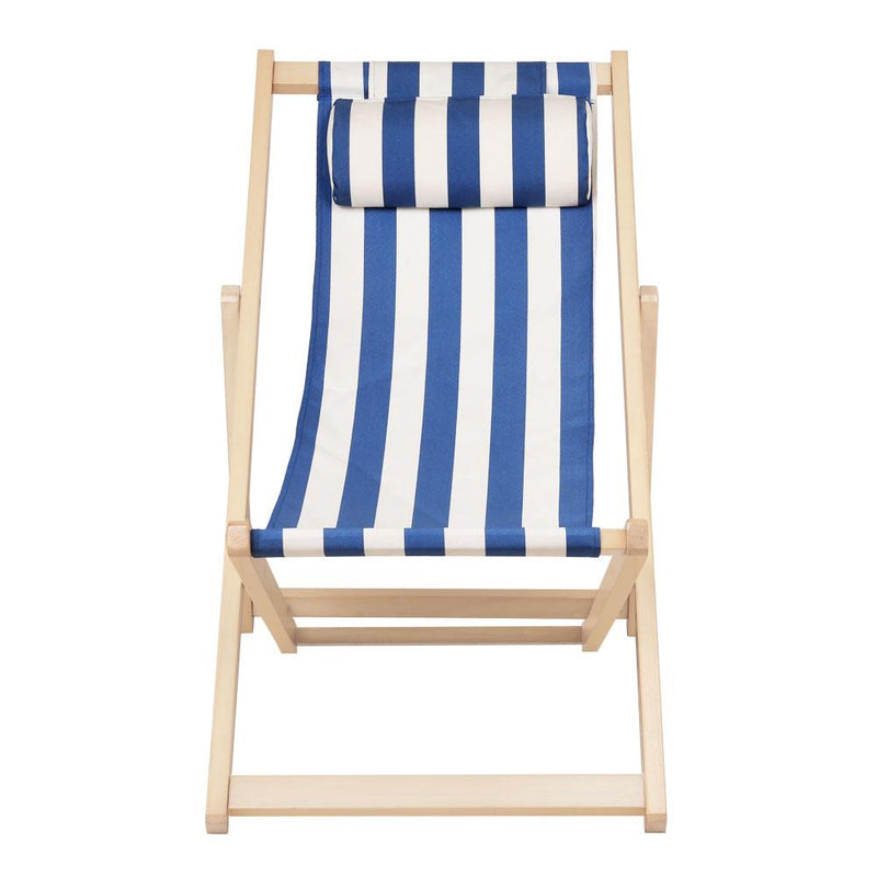 Outdoor Furniture Sun Lounge Beach Chairs Deck Chair Folding Wooden Patio - Rivercity House & Home Co. (ABN 18 642 972 209) - Affordable Modern Furniture Australia