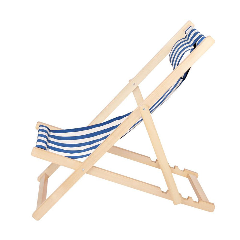 Outdoor Furniture Sun Lounge Beach Chairs Deck Chair Folding Wooden Patio - Rivercity House & Home Co. (ABN 18 642 972 209) - Affordable Modern Furniture Australia