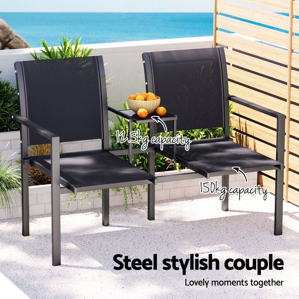 Outdoor Garden Bench Seat Chair Table Loveseat Patio Furniture Park - Furniture > Outdoor - Rivercity House & Home Co. (ABN 18 642 972 209) - Affordable Modern Furniture Australia