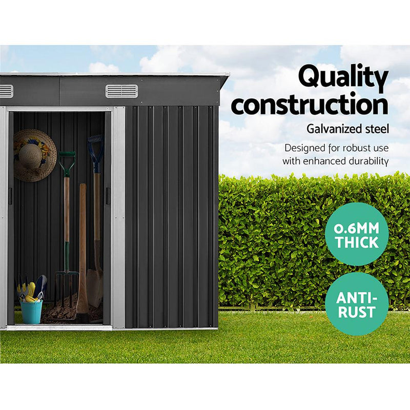 Outdoor Garden Shed 2.38 x 1.31M with Base - Rivercity House & Home Co. (ABN 18 642 972 209) - Affordable Modern Furniture Australia
