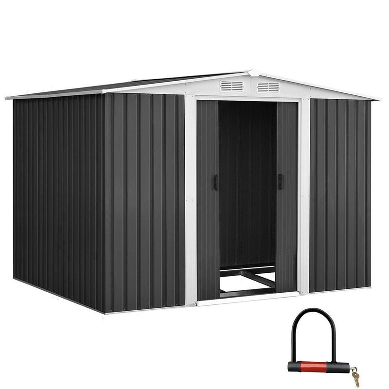 Outdoor Garden Shed 2.58 x 2.07M with Base - Rivercity House & Home Co. (ABN 18 642 972 209) - Affordable Modern Furniture Australia