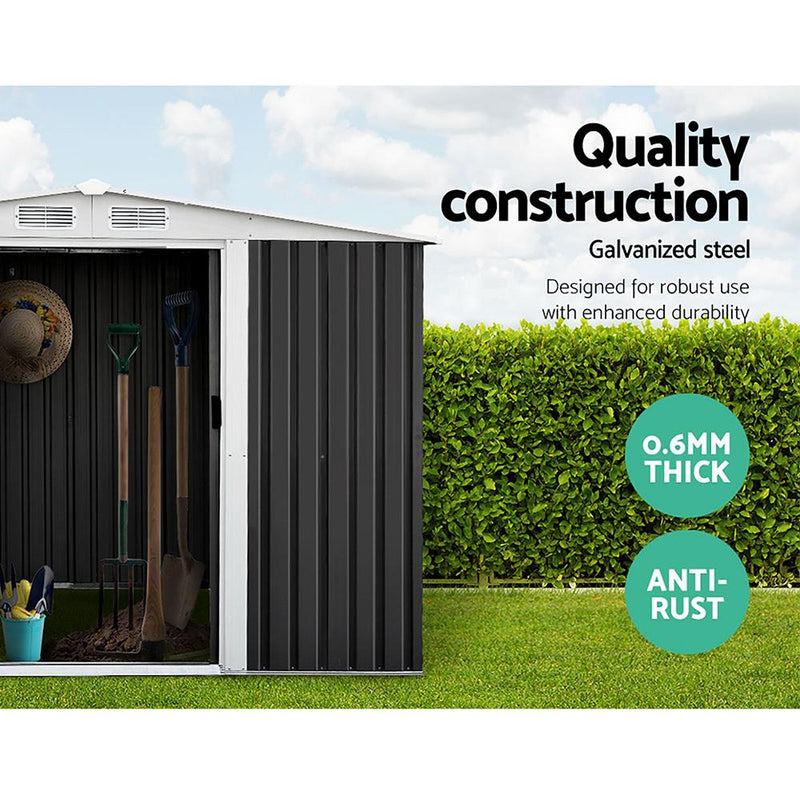 Outdoor Garden Shed 2.58 x 2.07M with Base - Rivercity House & Home Co. (ABN 18 642 972 209) - Affordable Modern Furniture Australia