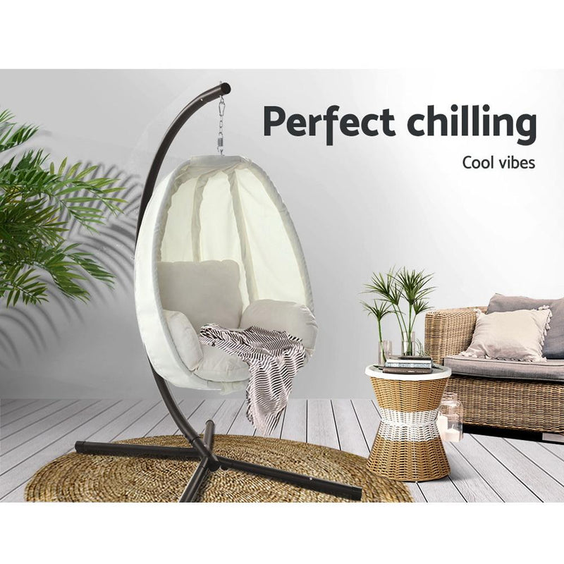 Outdoor Hanging Egg Chair - Rivercity House & Home Co. (ABN 18 642 972 209) - Affordable Modern Furniture Australia