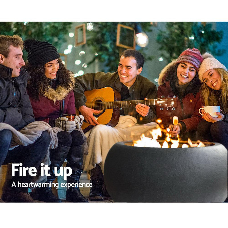 Outdoor Portable Fire Pit Bowl Wood Burning Patio Oven Heater Fireplace - Rivercity House & Home Co. (ABN 18 642 972 209) - Affordable Modern Furniture Australia