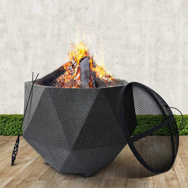 Outdoor Portable Fire Pit Bowl Wood Burning Patio Oven Heater Fireplace - Rivercity House & Home Co. (ABN 18 642 972 209) - Affordable Modern Furniture Australia