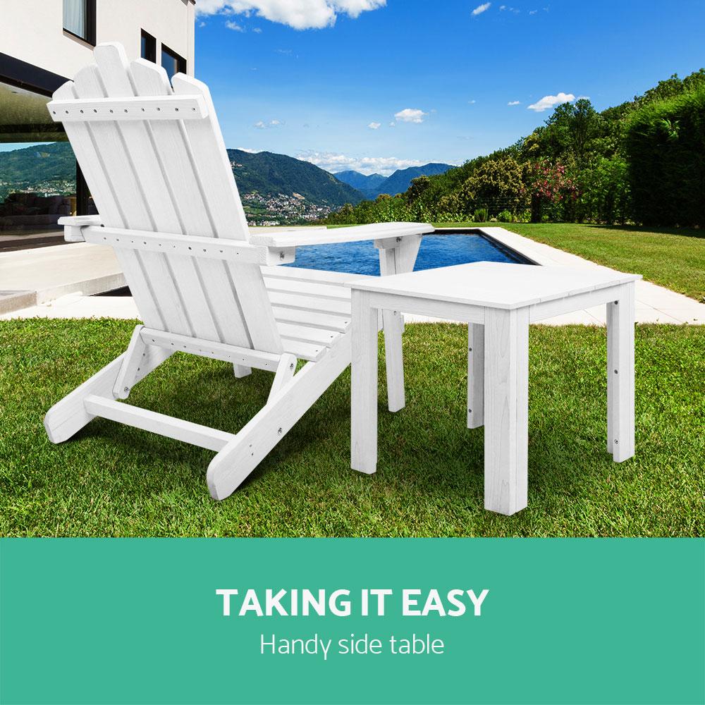 Outdoor Side Beach Table - White - Rivercity House & Home Co. (ABN 18 642 972 209) - Affordable Modern Furniture Australia